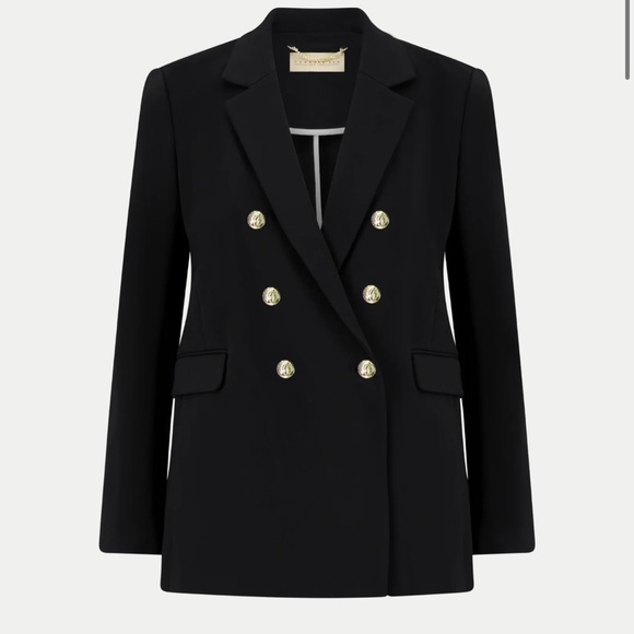 CLASSIC SIX KATHARINE DOUBLE-BREASTED BLAZER IN BLACK - Picture 4 of 9